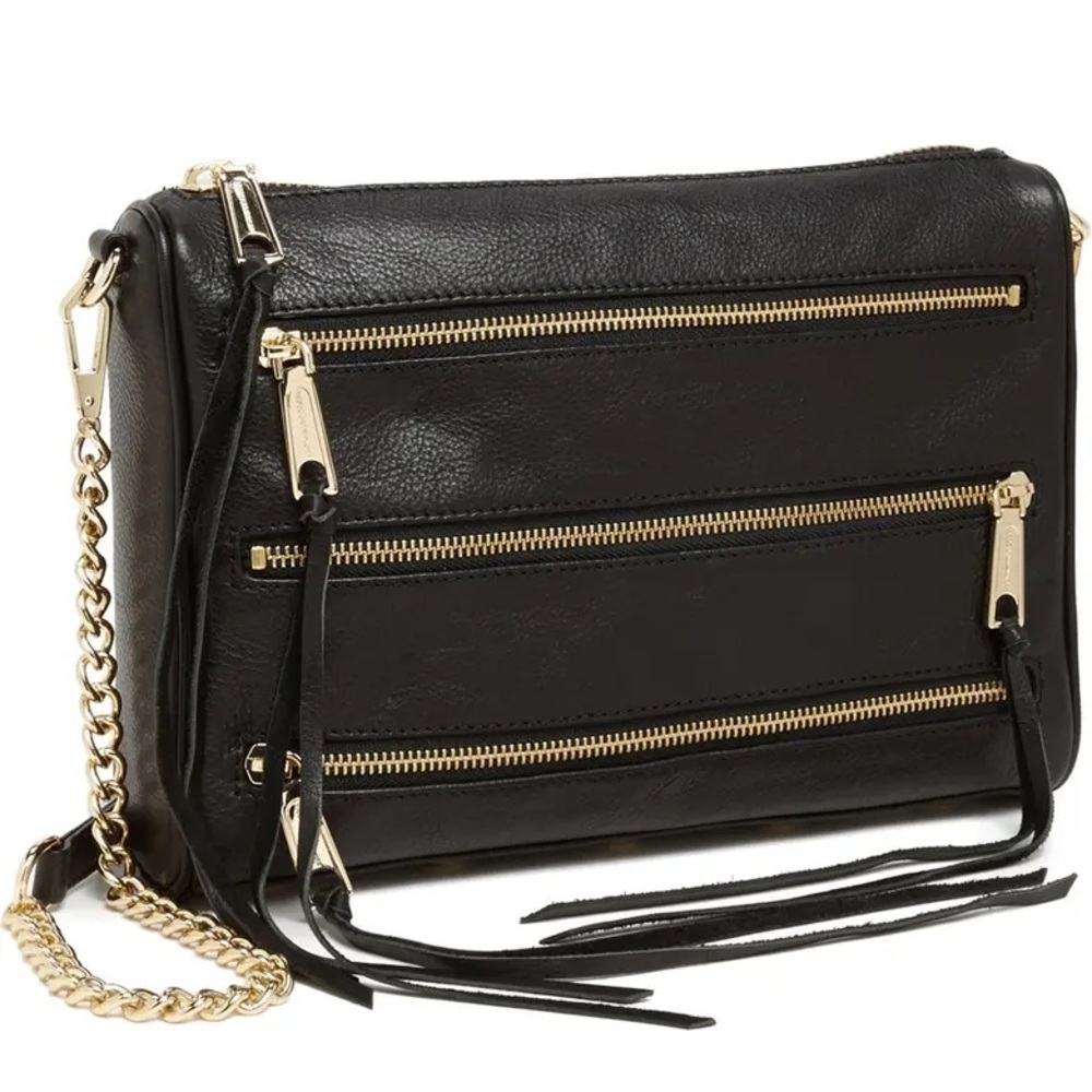 Rebecca Minkoff 5 Zip Leather Crossbody